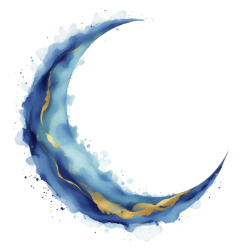 Watercolor moon clipart png