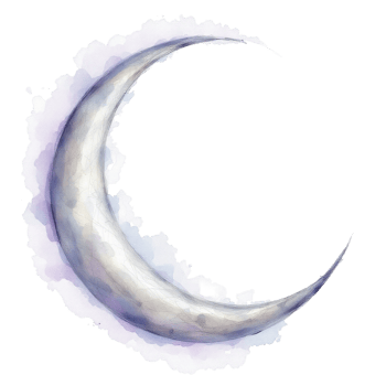 Watercolor moon clipart png