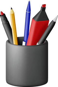 3D pens, pencil in holder png