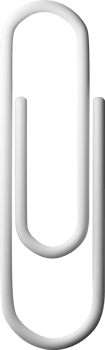 3D white paper clips png