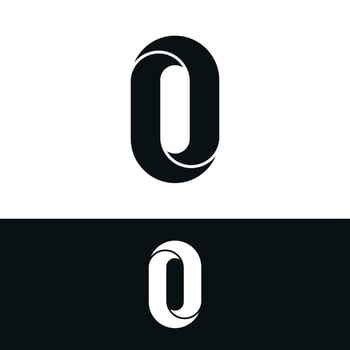 Abstract number 0 logo design vector