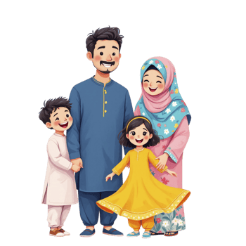 Happy family illustration png