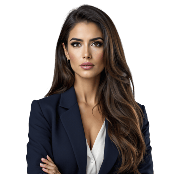 A beautiful young woman in a business suit png