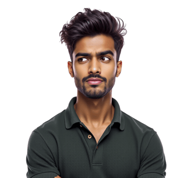 A man in a green polo shirt png
