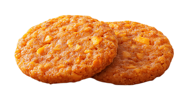 Crispy Golden Cookies with Cheddar Cheese and Crunchy Texture for Delicious Snacking png
