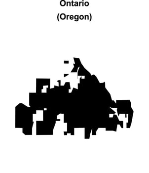 Ontario, Oregon blank outline map vector