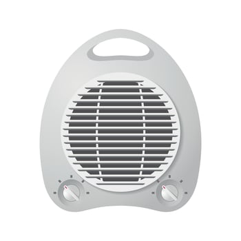 tabletop blower heater on white background vector
