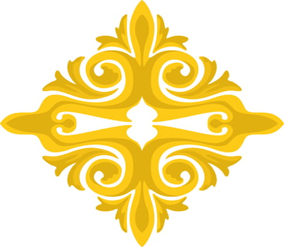 Classic Ornamental Border in Yellow vector