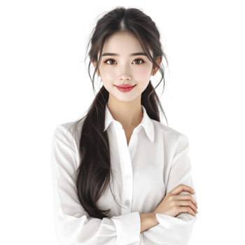 A woman in a white shirt and black tie png