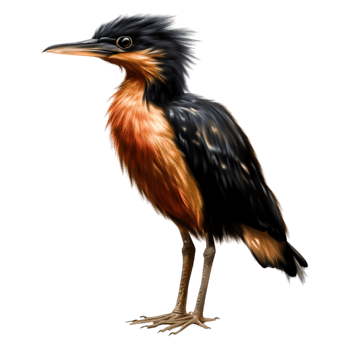 Colorful Bird with Striking Plumage Standing png