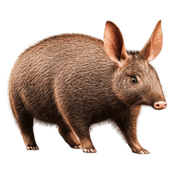 Realistic Illustration of a Brown Animal with Short Legs and Snout png