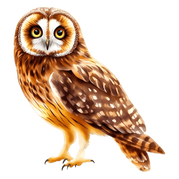 Majestic Short-Eared Owl Perched in Natural Habitat at Dusk png