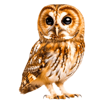 Stunning Owl Illustration with Detailed Feather Patterns and Eyes png