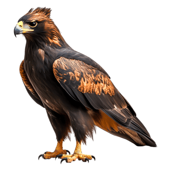 Majestic Golden Eagle Displaying Powerful Presence in Nature png