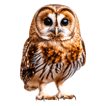 closeup Portrait of a Beautiful Brown Owl with Striking Eyes png