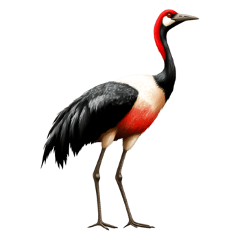 Crowned Crane Standing Gracefully in Natural Habitat png