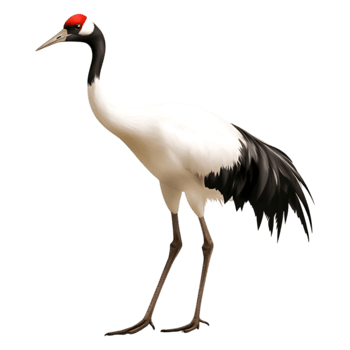Crowned Crane Standing Gracefully png