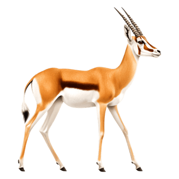 Elegant Antelope Striding Through Open Grassland in a Natural Pose png