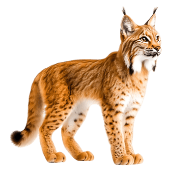 Realistic Lynx Standing Gracefully png