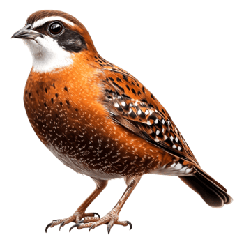 Detailed Study of a Colorful Bird with Rich Orange and Brown Feathers png