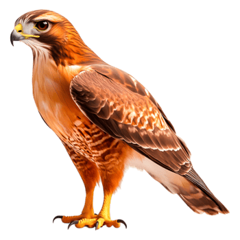 Detailed Portrait of a Majestic Red-tailed Hawk in Natural Posture png