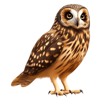 Majestic Owl Perched Branch with Detailed Feathers and Eyes png