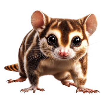 Cute and Playful Animal with Striped Fur and Big Eyes png
