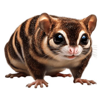 Cute and Playful Small Mammal with Striped Fur png