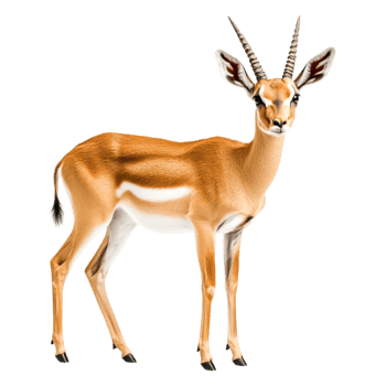 Realistic Illustration of a Male Antelope with Detailed Features png