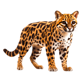 Realistic Illustration of a Playful Leopard with Distinctive Spots png