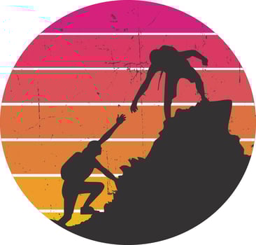 Hiking Friends Tee Design vector