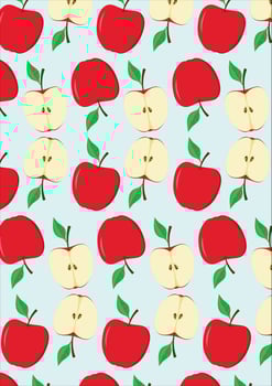 Apple Pattern Background Wrapping vector
