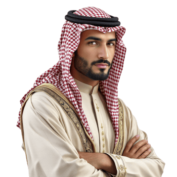 Arab man in traditional clothing png