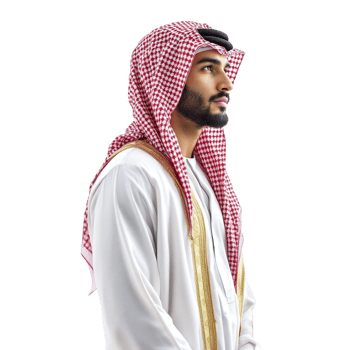 Arab man in traditional clothing png