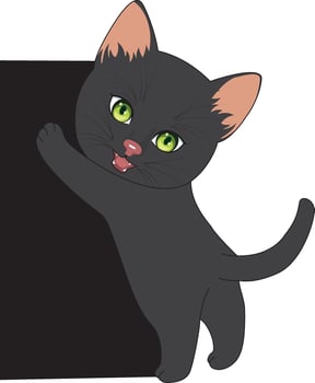 Funny Standing Cat Design vector