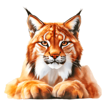 Striking Portrait of a Lynx with Captivating Eyes and Fur Texture png