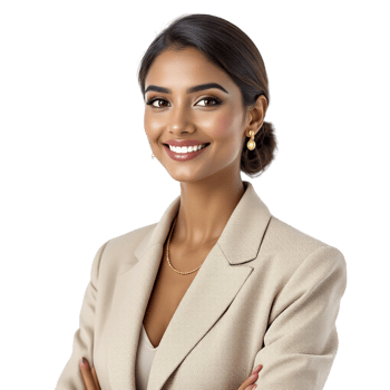 A beautiful young woman in a business suit png