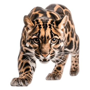 closeup of a Strikingly Beautiful Wild Cat with Unique Fur Pattern png
