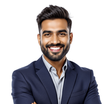 A man in a suit smiling png