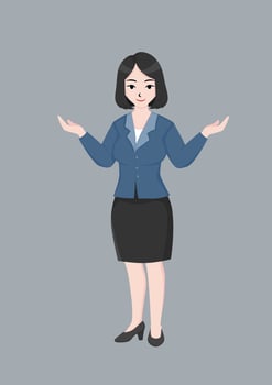 Sales woman doing presentation vector