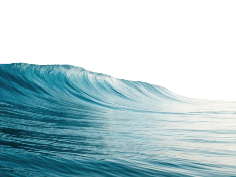beautiful ocean wave with clear blue water and gentle ripples png