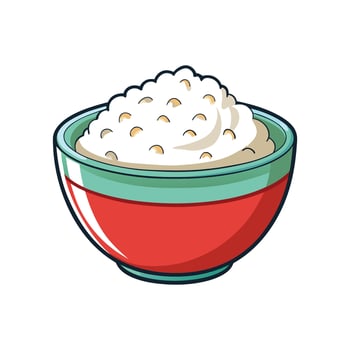 Delicious Cottage Cheese Meal vector