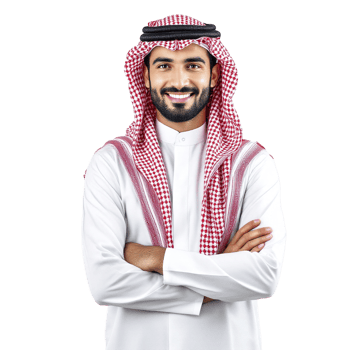 Arabic man with arms crossed standing with his arms crossed png