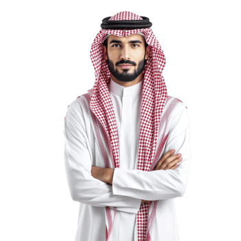 Arabic man in traditional clothing png