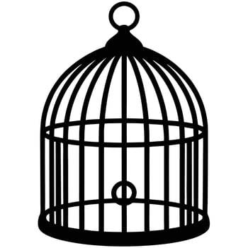 Cage Icon Silhouette Clipart Design vector