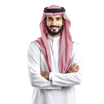 Arabic man in traditional clothing png