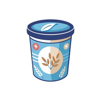Nutritious Oat Milk Yogurt for Healthy Snacking vector