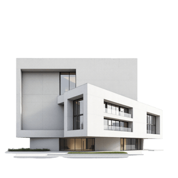 Modern architecture house 3d render png