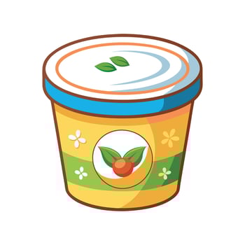 Savory Soy Yogurt for Healthy Eating vector