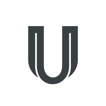 Black Letter U Logo Template Illustration Design. EPS 10. vector